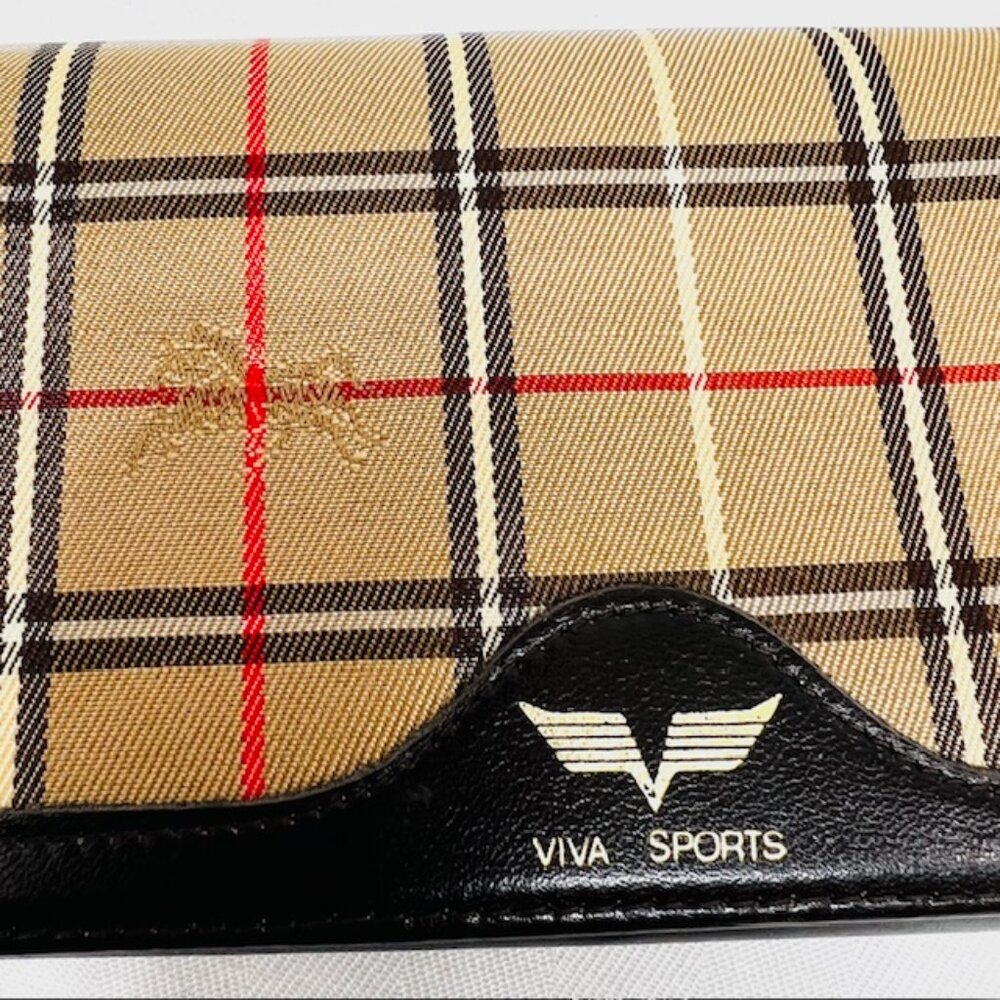 New Beautiful VIVA SPORT Women Wallet Leather burgendy Nova Check Bi-Fold (93 - Picture 6 of 11